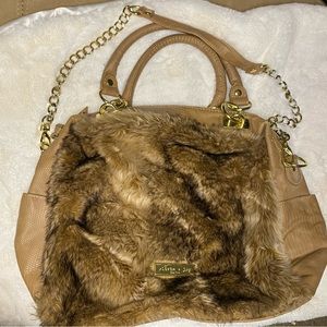 Olivia & Joy Furry Shoulder Bag
